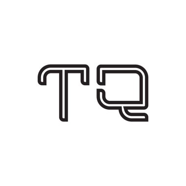 tq ilk harf vektör logo simgesi