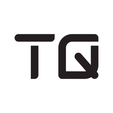 tq ilk harf vektör logo simgesi