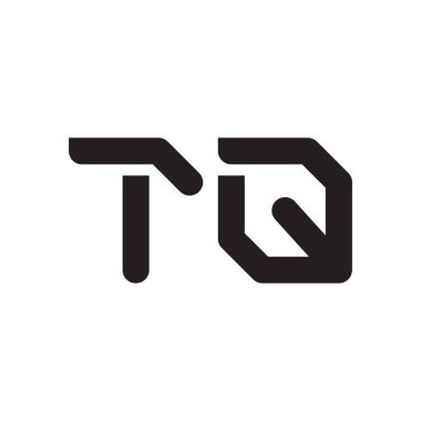 tq ilk harf vektör logo simgesi