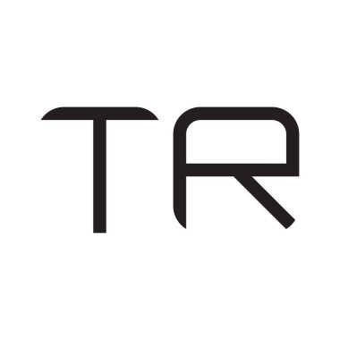 tr ilk harf vektör logo simgesi