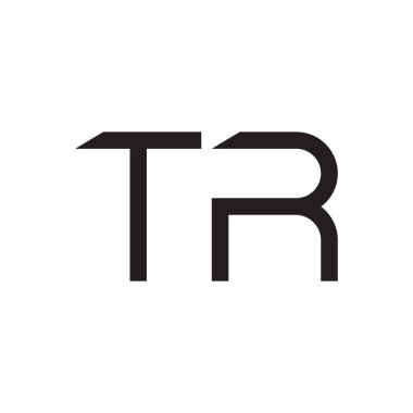 tr ilk harf vektör logo simgesi