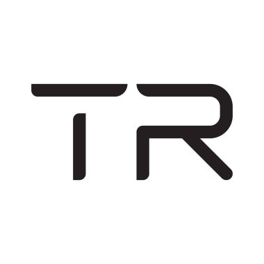 tr ilk harf vektör logo simgesi