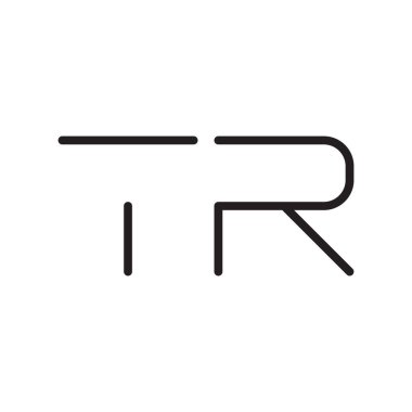 tr ilk harf vektör logo simgesi