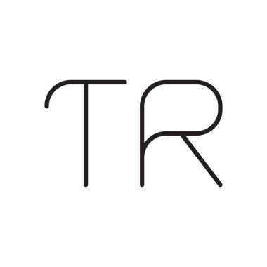 tr ilk harf vektör logo simgesi