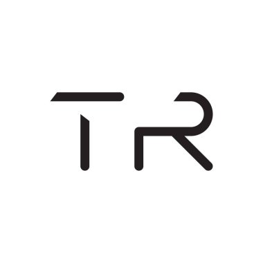 tr ilk harf vektör logo simgesi