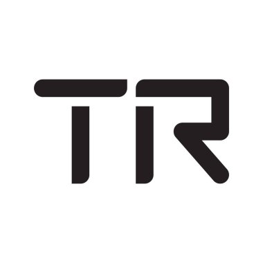 tr ilk harf vektör logo simgesi