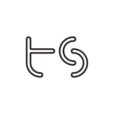 İlk harf vektör logo simgesini gösterir