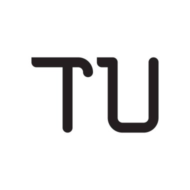 tu ilk harf vektör logo simgesi
