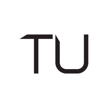 tu ilk harf vektör logo simgesi