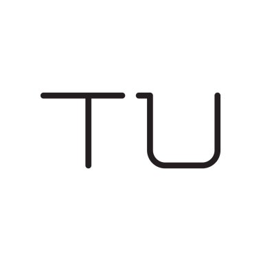 tu ilk harf vektör logo simgesi