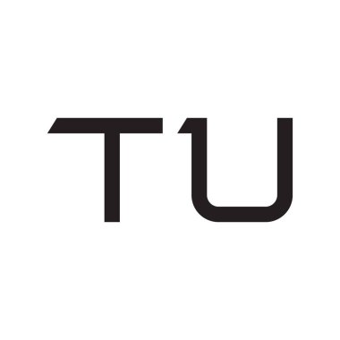 tu ilk harf vektör logo simgesi