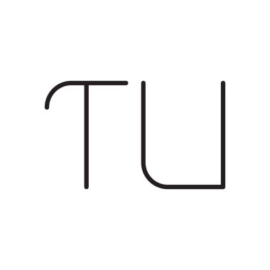 tu ilk harf vektör logo simgesi