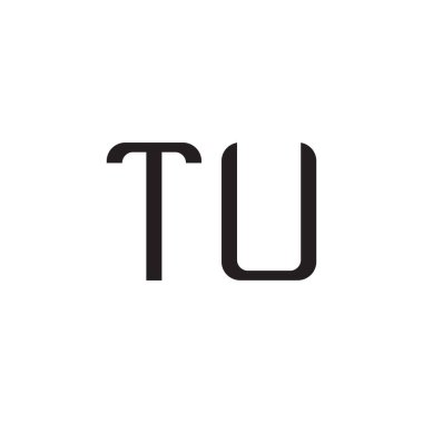 tu ilk harf vektör logo simgesi