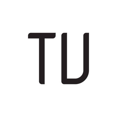 tu ilk harf vektör logo simgesi