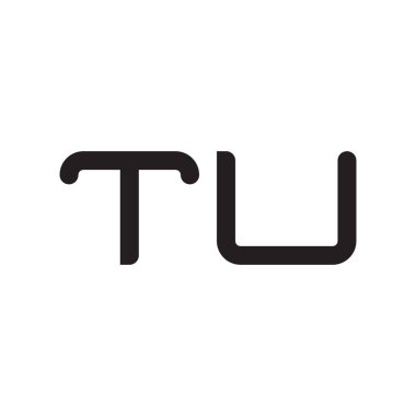 tu ilk harf vektör logo simgesi