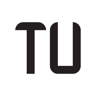 tu ilk harf vektör logo simgesi