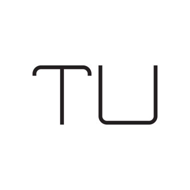 tu ilk harf vektör logo simgesi