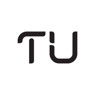 tu ilk harf vektör logo simgesi