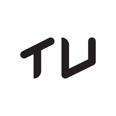 tu ilk harf vektör logo simgesi