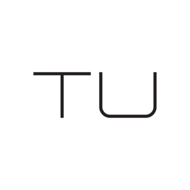 tu ilk harf vektör logo simgesi