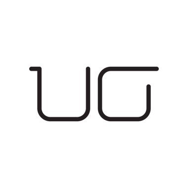 uo ilk harf vektör logo simgesi