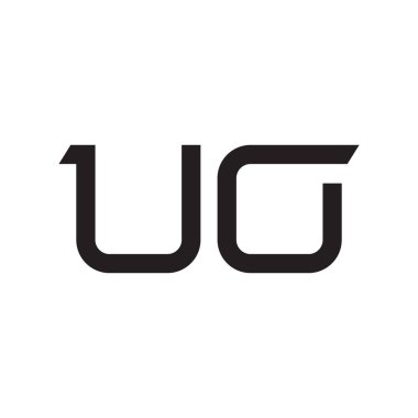 uo ilk harf vektör logo simgesi