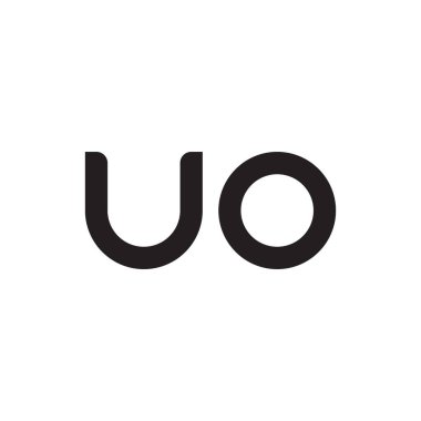 uo ilk harf vektör logo simgesi