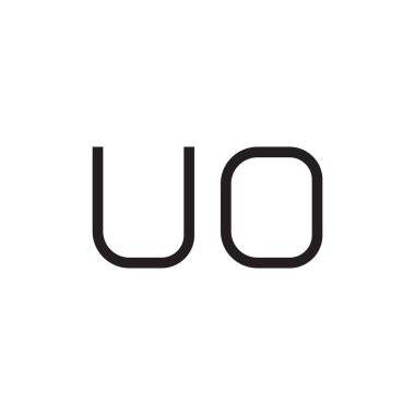 uo ilk harf vektör logo simgesi