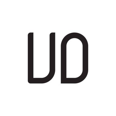 uo ilk harf vektör logo simgesi