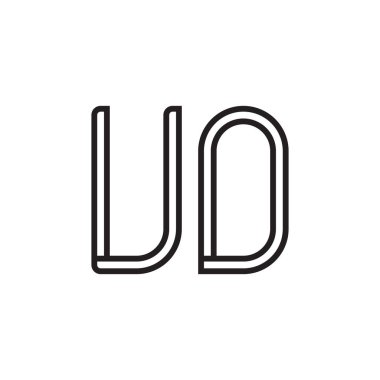 uo ilk harf vektör logo simgesi