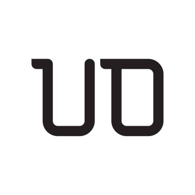 uo ilk harf vektör logo simgesi