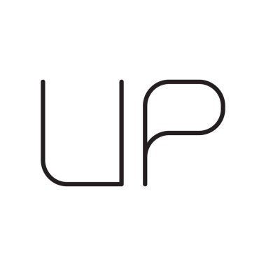 ilk harf vektör logo simgesini yükselt