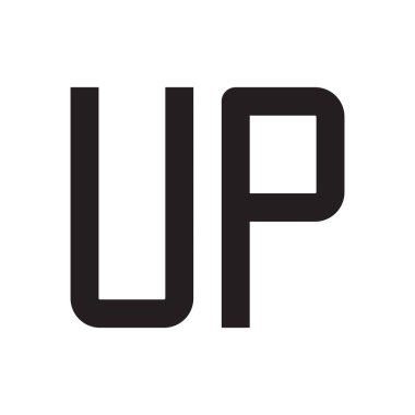 ilk harf vektör logo simgesini yükselt