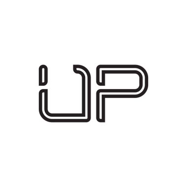 ilk harf vektör logo simgesini yükselt