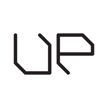 ilk harf vektör logo simgesini yükselt