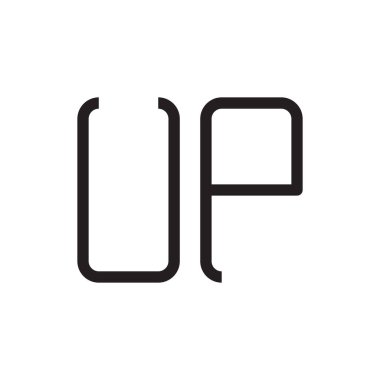 ilk harf vektör logo simgesini yükselt