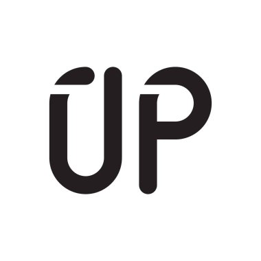 ilk harf vektör logo simgesini yükselt