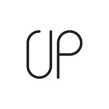 ilk harf vektör logo simgesini yükselt