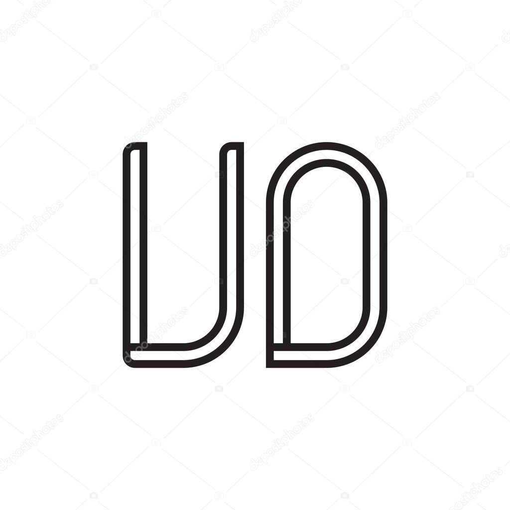 Uo initial letter vector logo icon