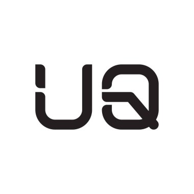 uq ilk harf vektör logo simgesi