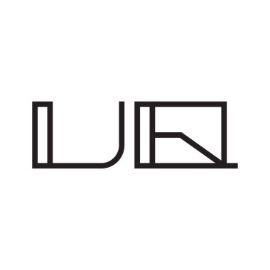 uq ilk harf vektör logo simgesi