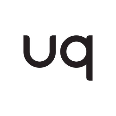uq ilk harf vektör logo simgesi