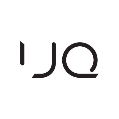 uq ilk harf vektör logo simgesi