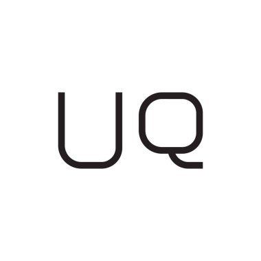 uq ilk harf vektör logo simgesi
