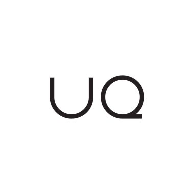uq ilk harf vektör logo simgesi