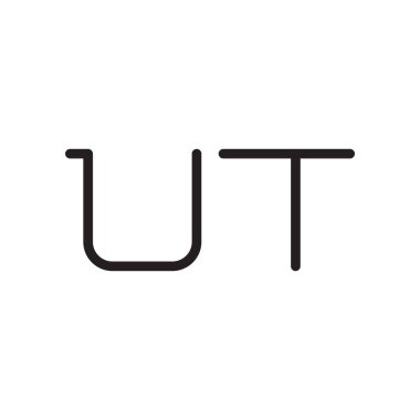 ut ilk harf vektör logo simgesi