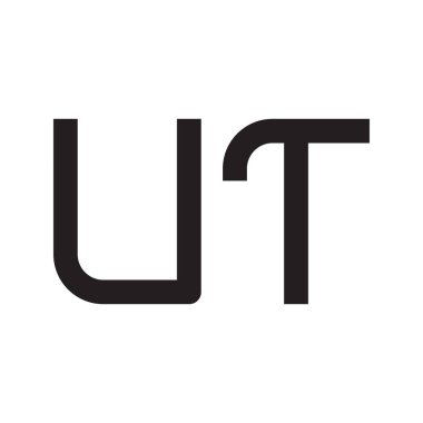 ut ilk harf vektör logo simgesi