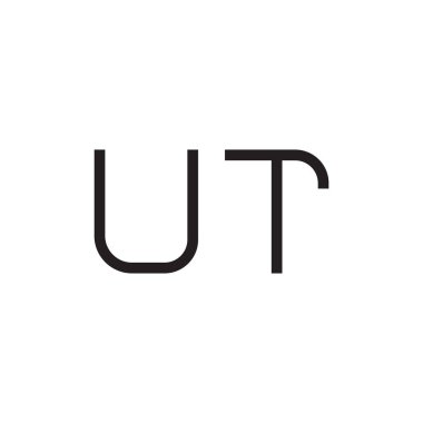 ut ilk harf vektör logo simgesi