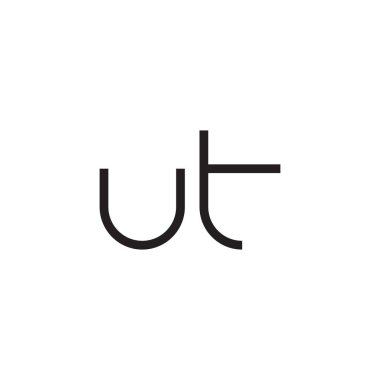 ut ilk harf vektör logo simgesi