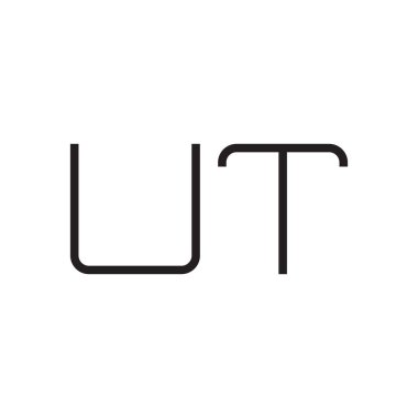 ut ilk harf vektör logo simgesi